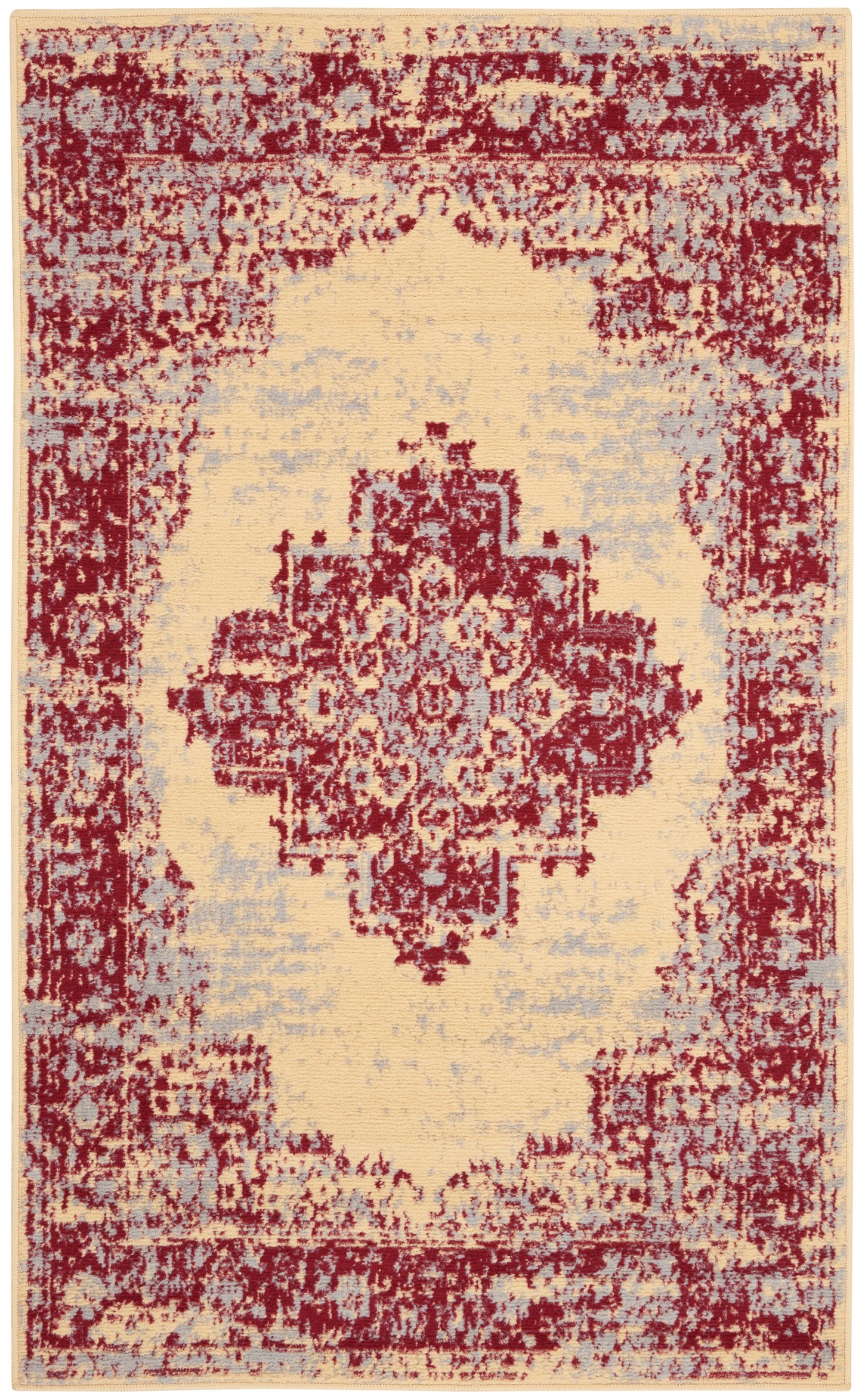 Nourison Home Grafix GRF14 Cream Red Transitional Power-loomed Rug