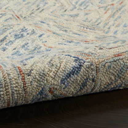 Nourison Home Interlock  Blue Multicolor  Contemporary