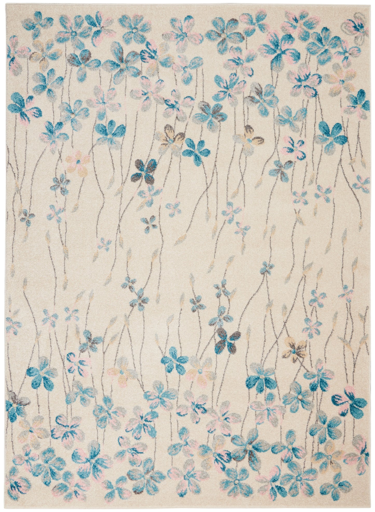 Nourison Home Tranquil TRA04 Ivory Contemporary Power-loomed Rug