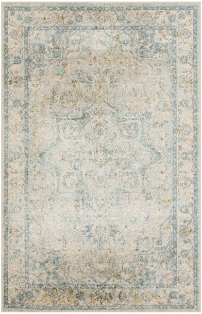 Nourison Home Astra Machine Washable ASW12 Light Blue Traditional Power-loomed Rug