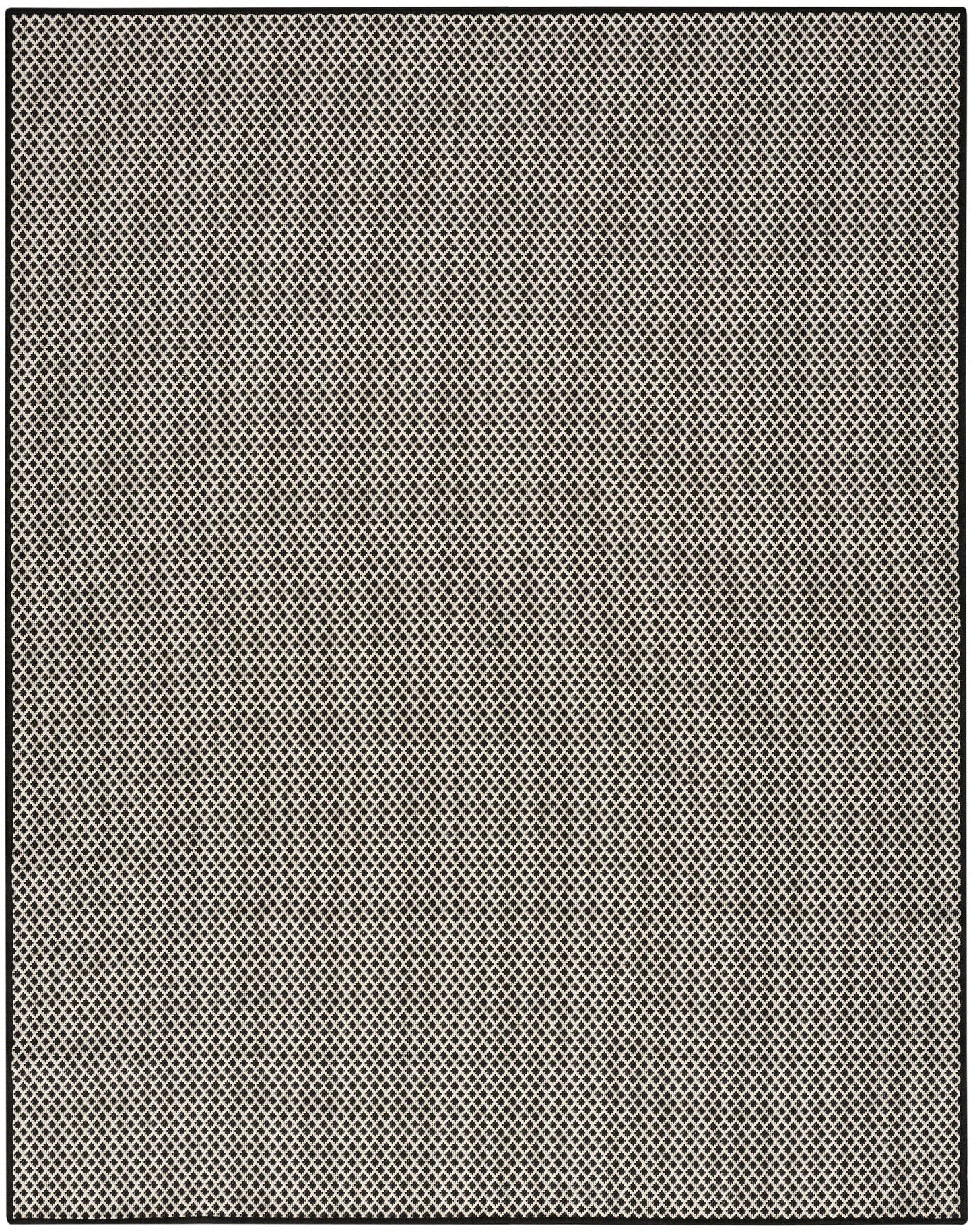 Nourison Home Courtyard COU01 Black White Contemporary Power-loomed Rug