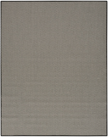 Nourison Home Courtyard COU01 Black White Contemporary Power-loomed Rug