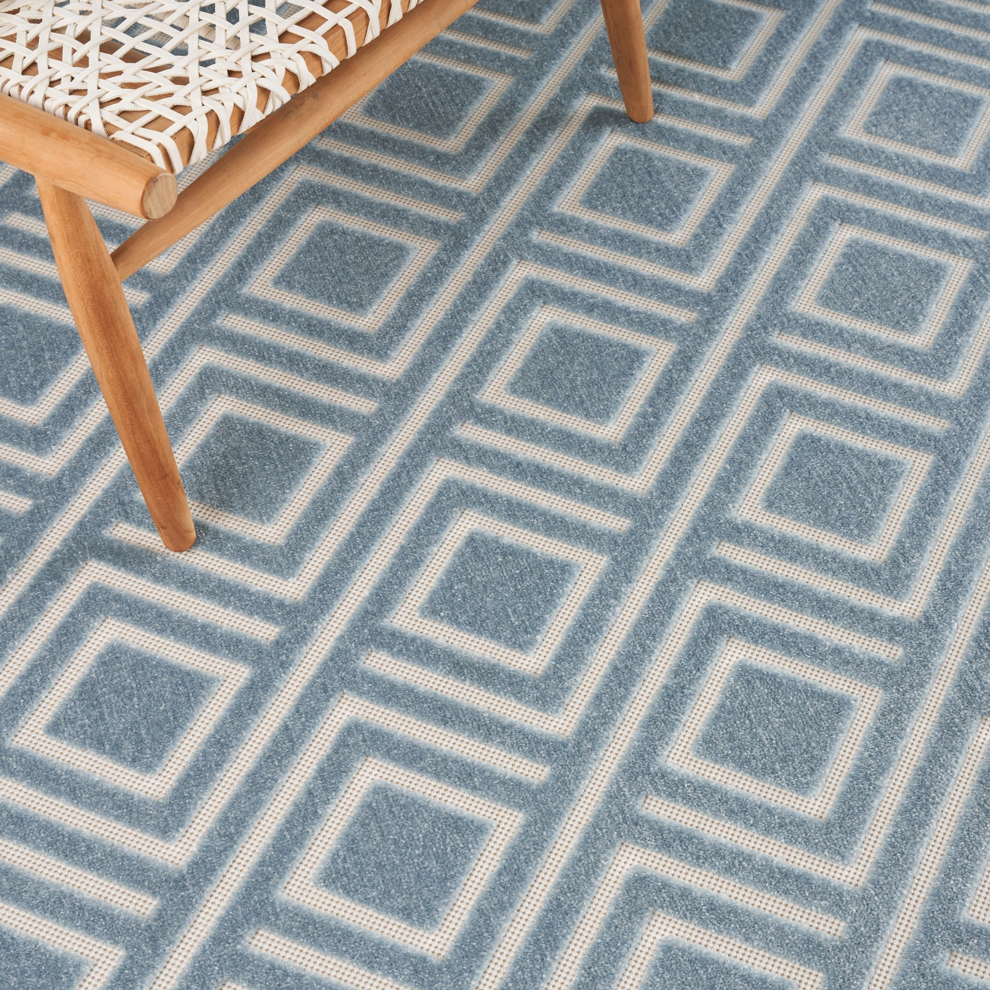 Nourison Home Care Free  Blue  Contemporary