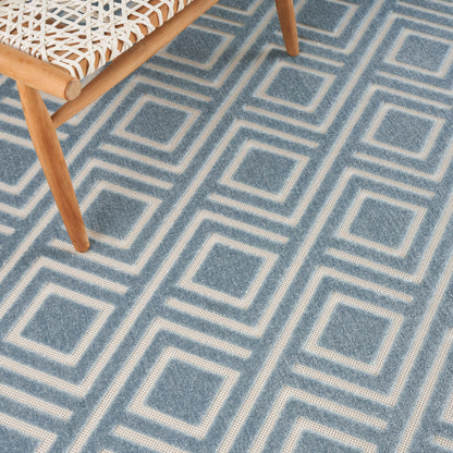 Nourison Home Care Free  Blue  Contemporary