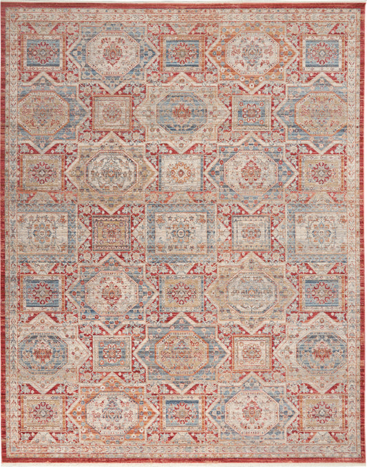 Nourison Home Homestead  Blue Brick  Traditional