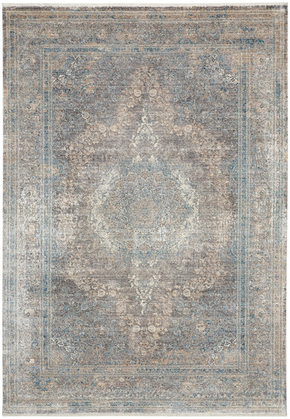 Nourison Home Starry Nights STN06 Cream Blue Traditional Loom-woven Rug