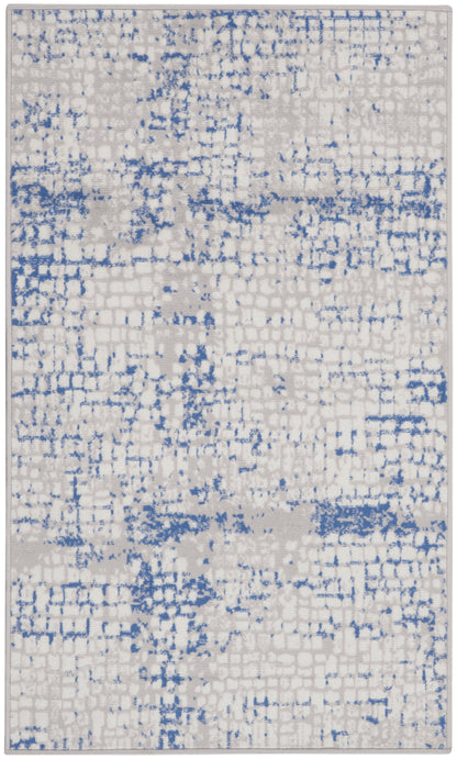 Nourison Home Whimsicle WHS07 Grey Blue Contemporary Power-loomed Rug