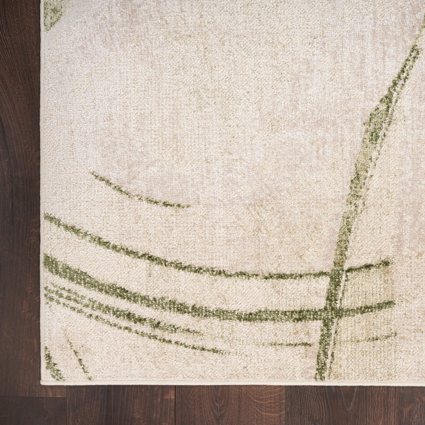 Nourison Home Astra Machine Washable  Beige Green  Contemporary