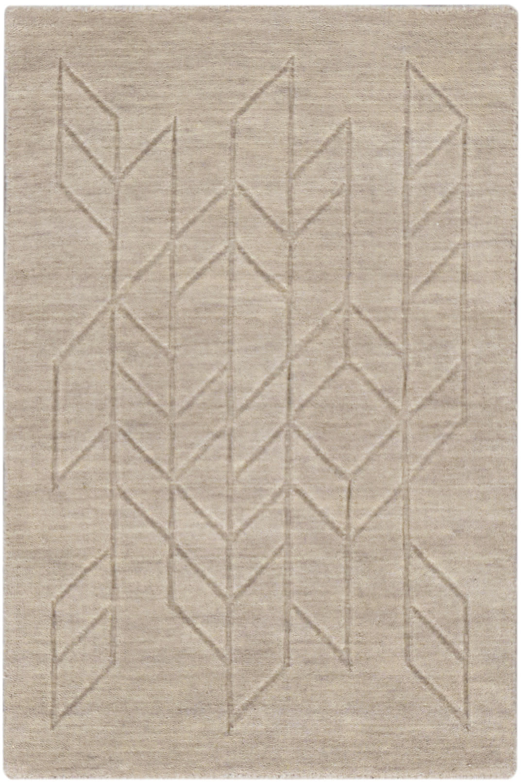 Nourison Home Alessia ALE01 Beige Contemporary Hand Knotted Rug