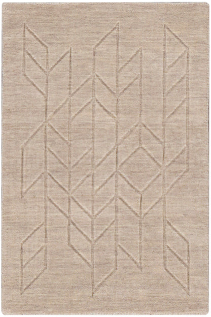 Nourison Home Alessia ALE01 Beige Contemporary Hand Knotted Rug