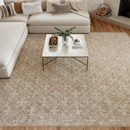 Nourison Home Washable Charm  Beige Ivory  Contemporary