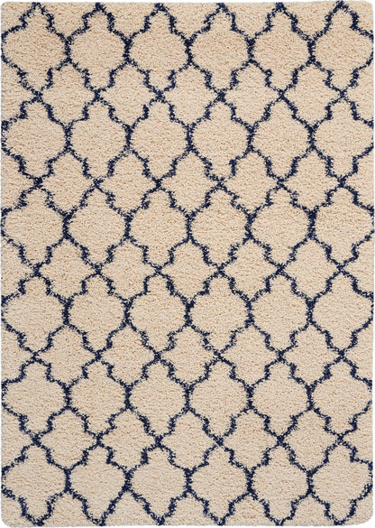 Nourison Home Amore AMOR2 Ivory Blue Contemporary Power-loomed Rug