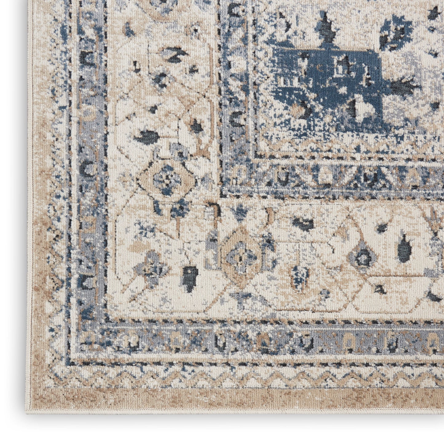 Nourison Home Malta  Beige Blue  Traditional