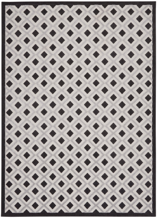 Nourison Home Aloha  Black White  Contemporary