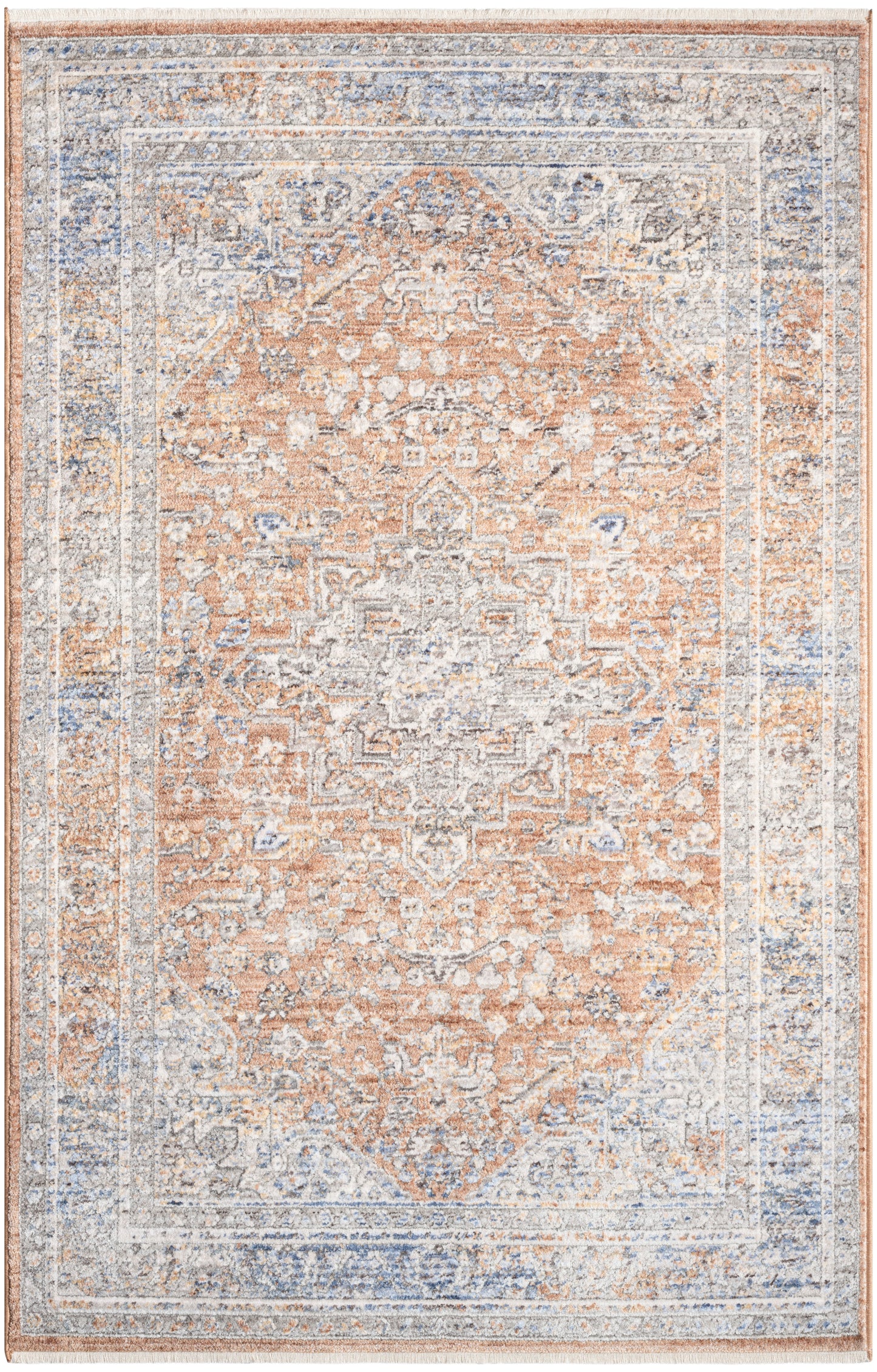 Nourison Home Elegant Heirlooms ELH01 Blue Multicolor Traditional Power-loomed Rug