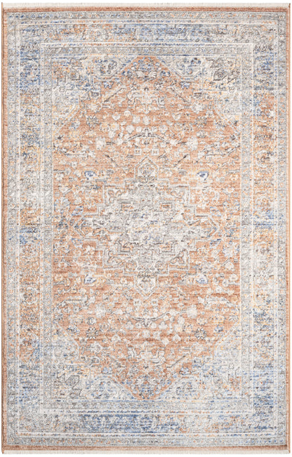 Nourison Home Elegant Heirlooms ELH01 Blue Multicolor Traditional Power-loomed Rug