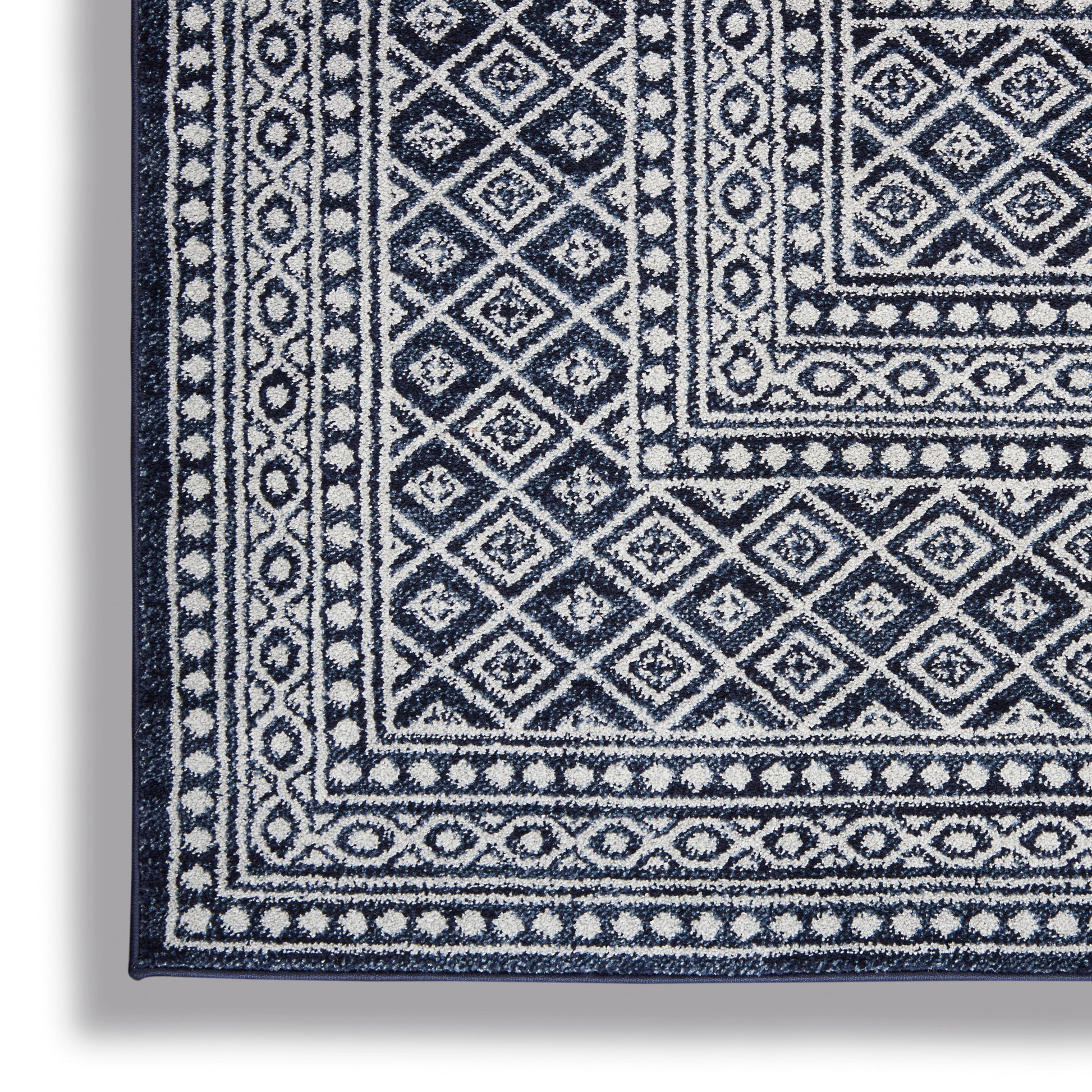 Nourison Home Palermo  Navy Grey  Contemporary