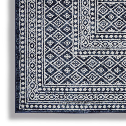 Nourison Home Palermo  Navy Grey  Contemporary