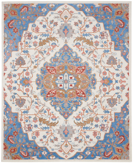 Nourison Home Elation  Ivory Blue  Traditional