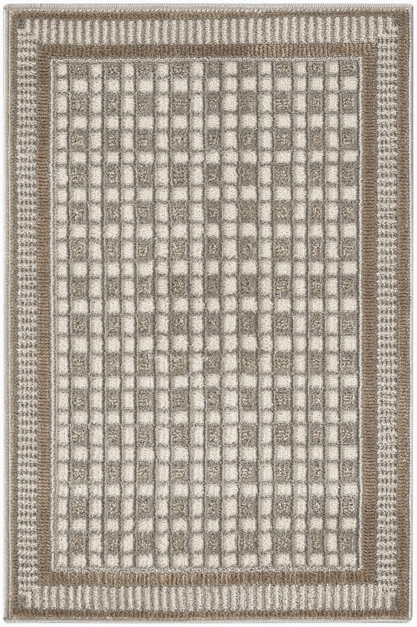 Nourison Home Nordic NRC03 Ivory Grey Contemporary Power-loomed Rug
