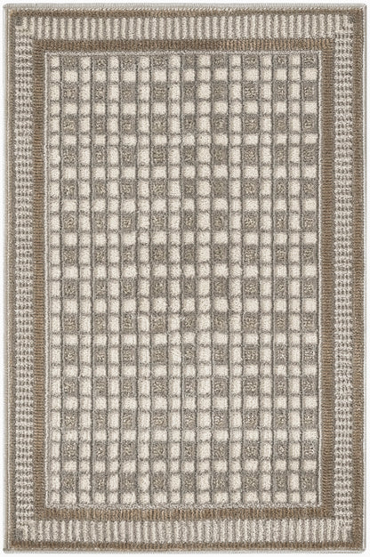 Nourison Home Nordic NRC03 Ivory Grey Contemporary Power-loomed Rug