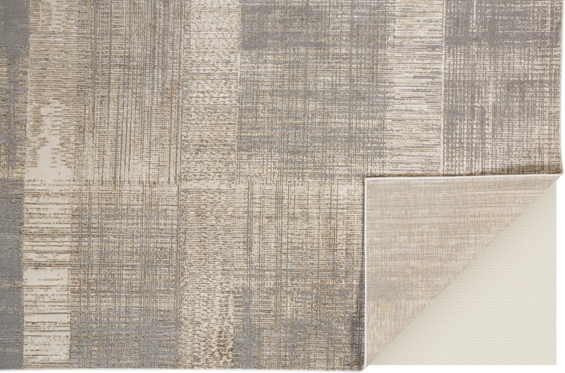 Feizy Aura 3736F Gold Beige Modern/Casual/Industrial Machine Woven Rug - Rugs - Feizy - Atlanta Designer Rugs