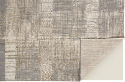 Feizy Aura 3736F Gold Beige Modern/Casual/Industrial Machine Woven Rug - Rugs - Feizy - Atlanta Designer Rugs