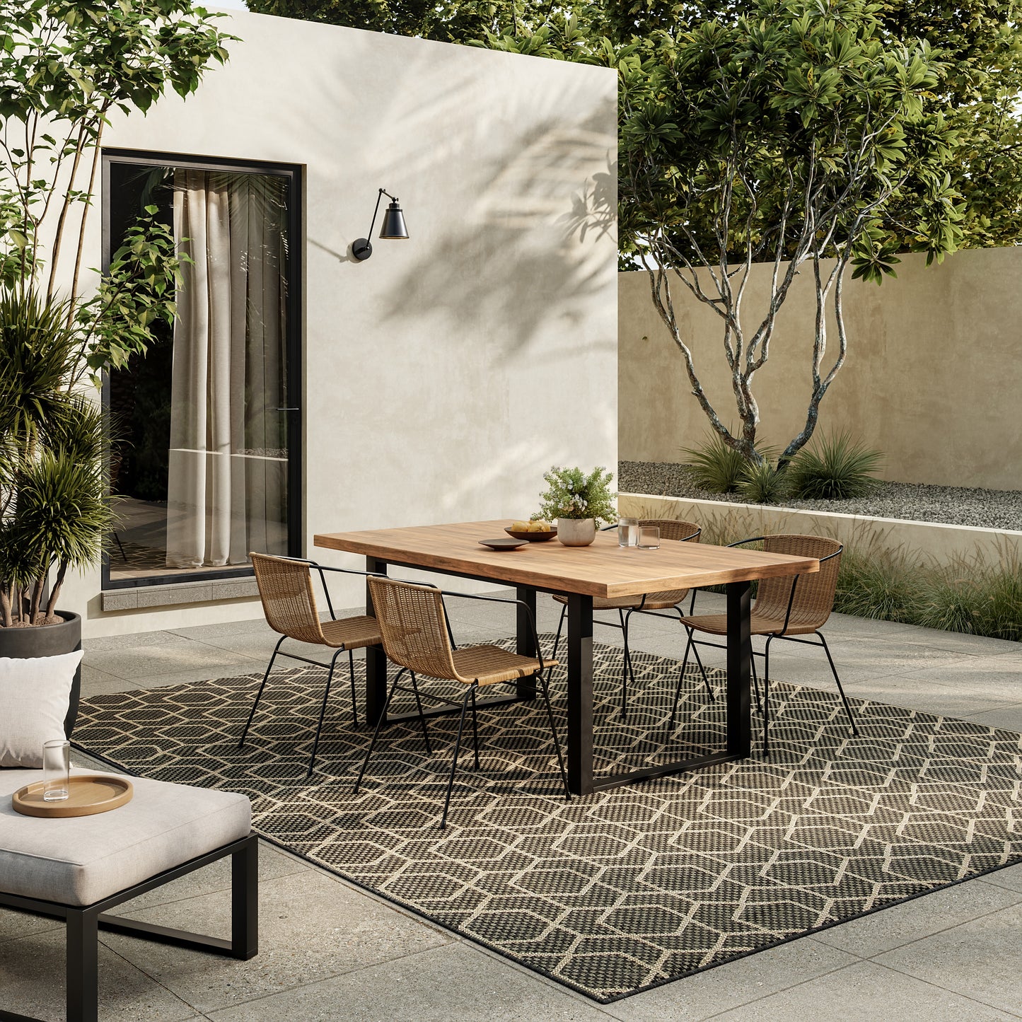 Nourison Home Horizon Indoor/Outdoor  Charcoal  Contemporary