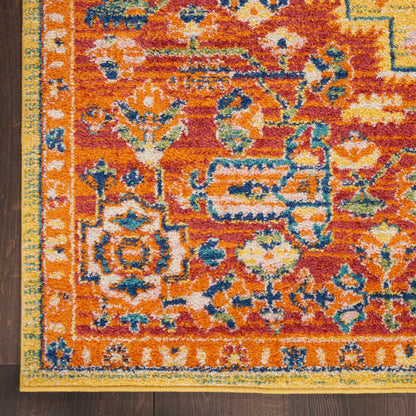 Nourison Home Allur  Red Multicolor  Transitional