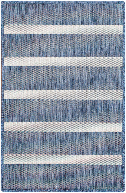 Nourison Home Positano POS03 Navy Ivory Contemporary Power-loomed Rug