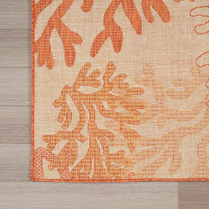 Nourison Home Garden Oasis  Coral  Contemporary