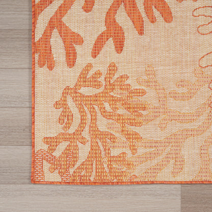 Nourison Home Garden Oasis  Coral  Contemporary