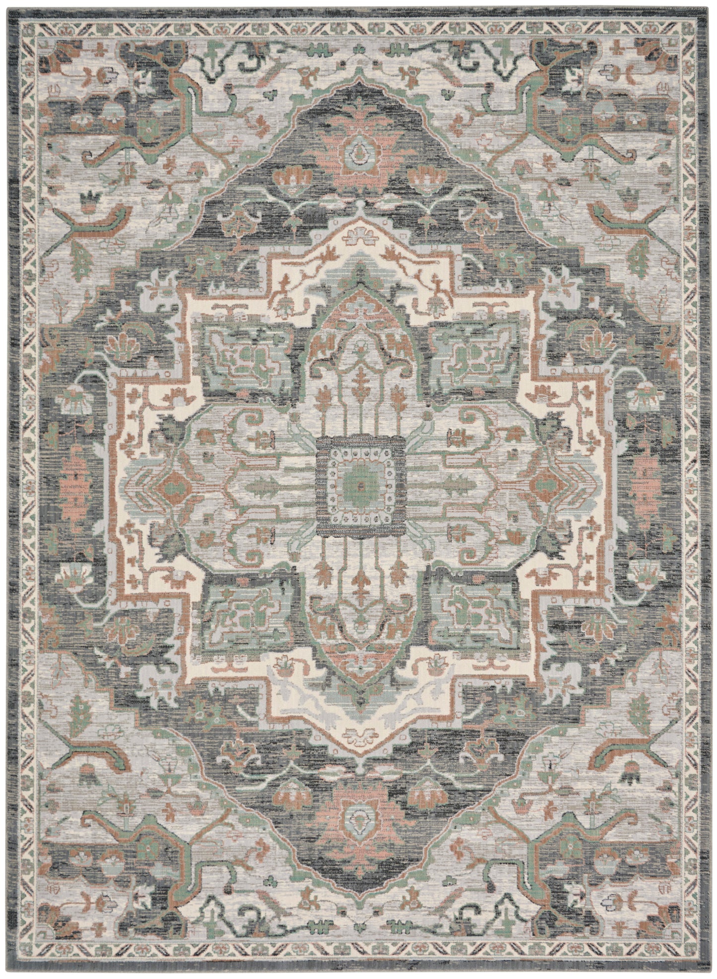 Nourison Home Parisa  Grey Sage  Traditional