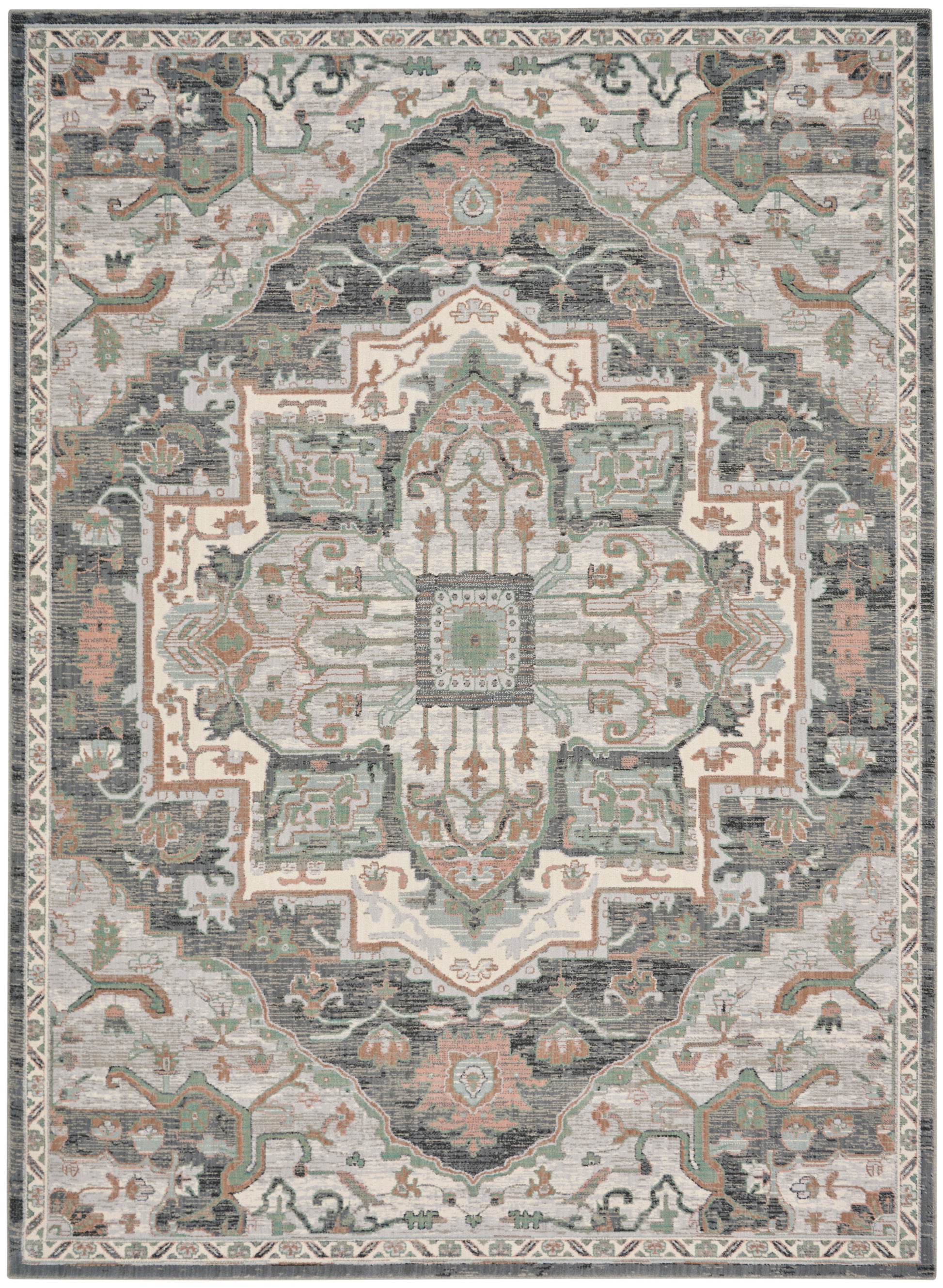 Nourison Home Parisa  Grey Sage  Traditional