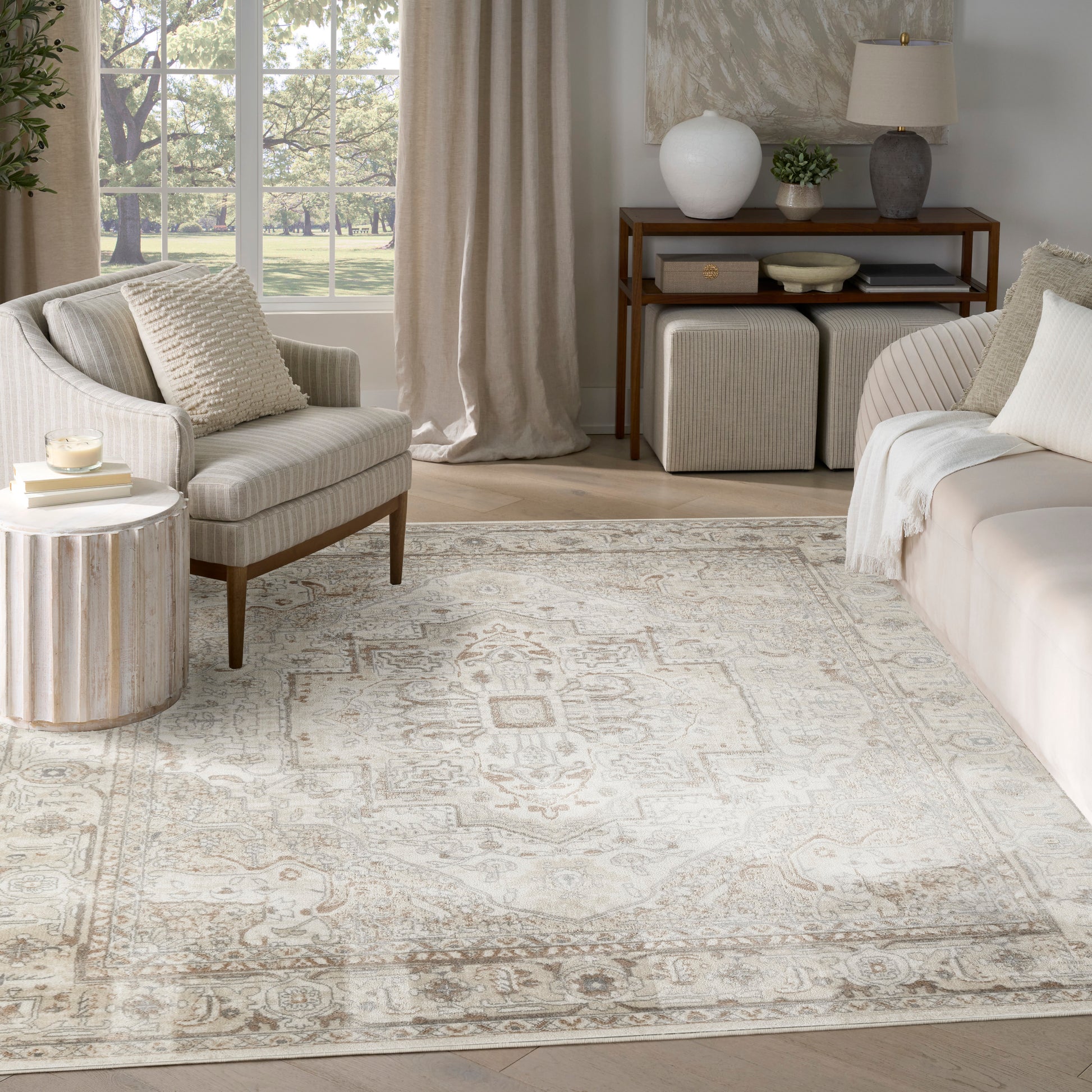 Nourison Home Quarry  Beige  Traditional