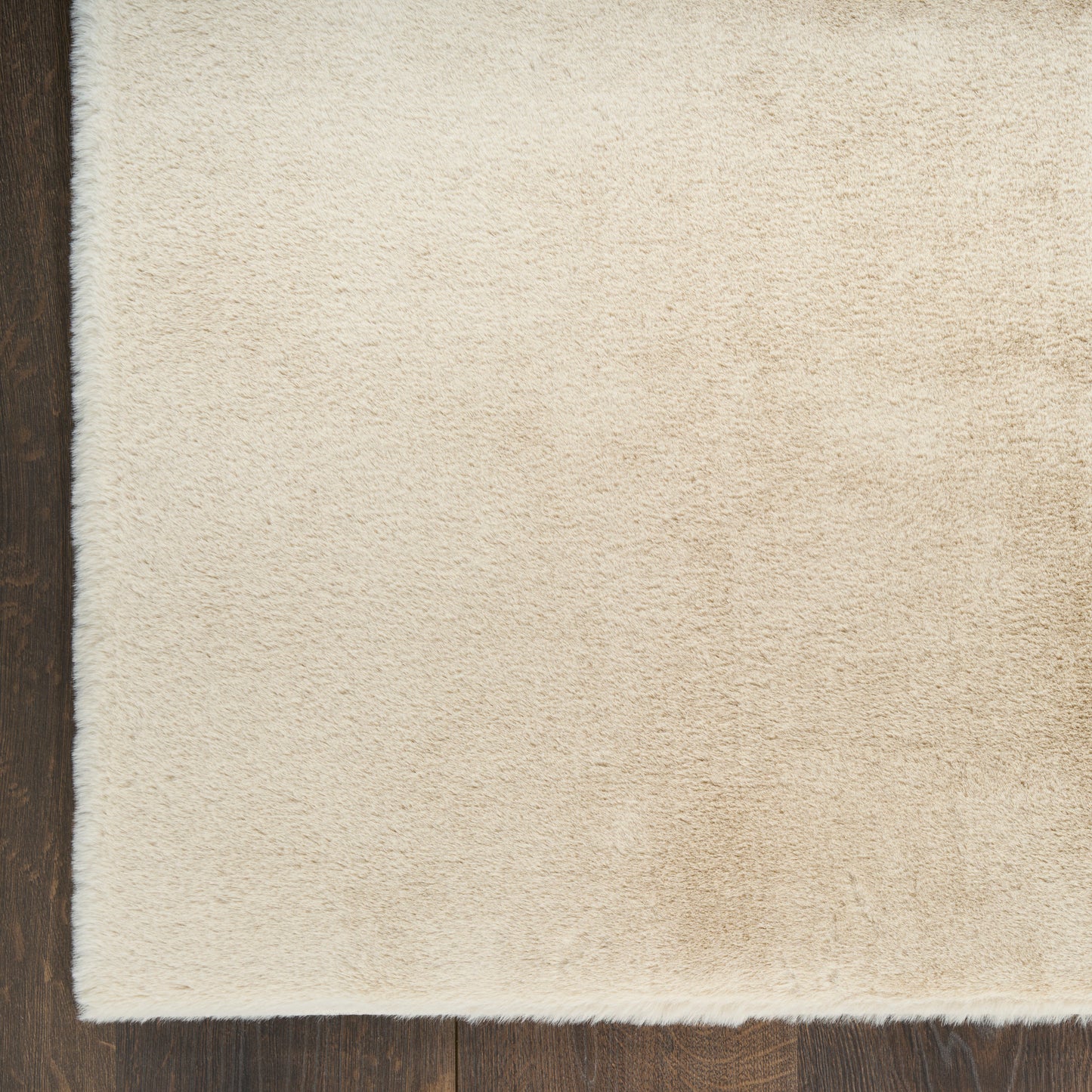 Nourison Home Soft Plush Rabbit Fur  Beige  Contemporary