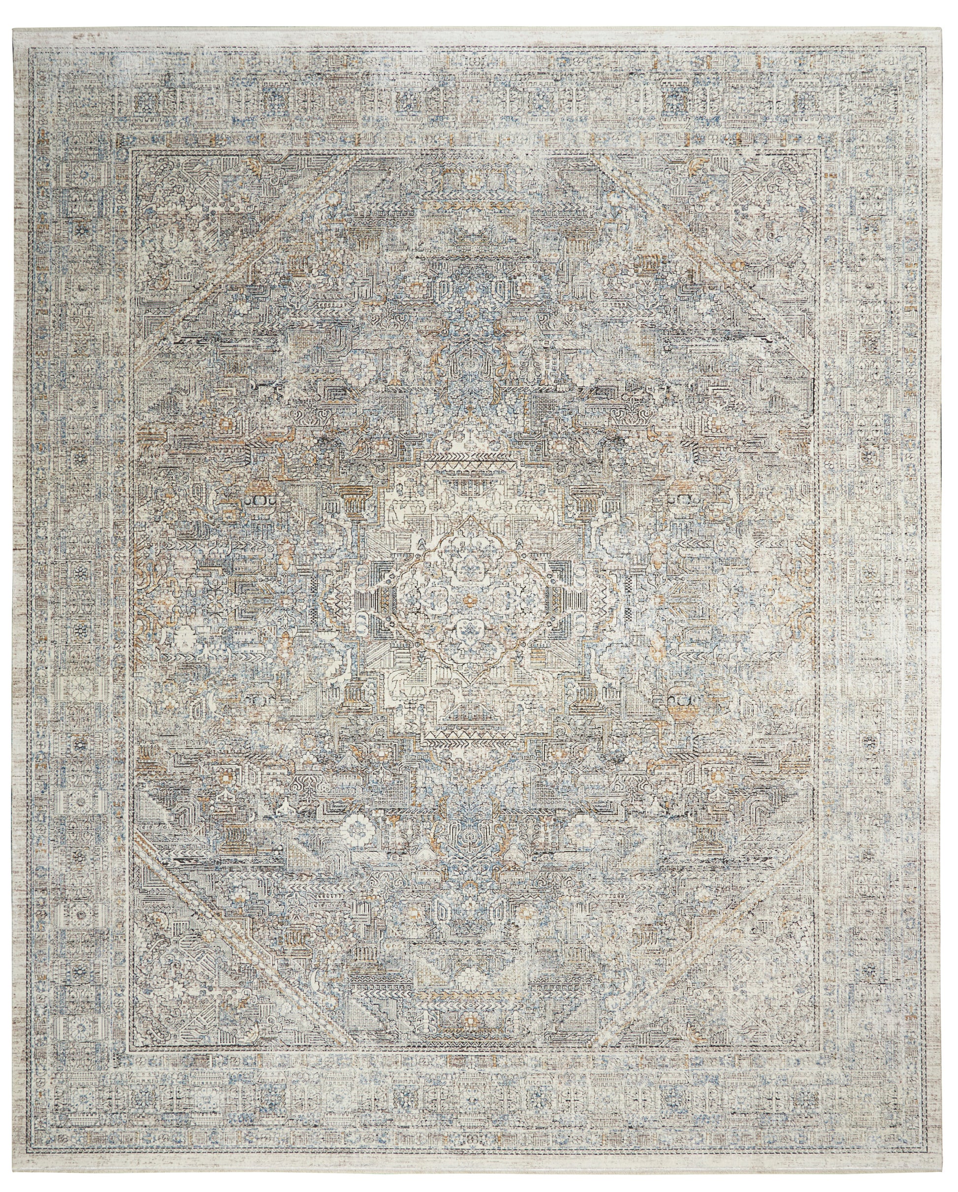 Nourison Home Starry Nights  Cream Grey  Traditional