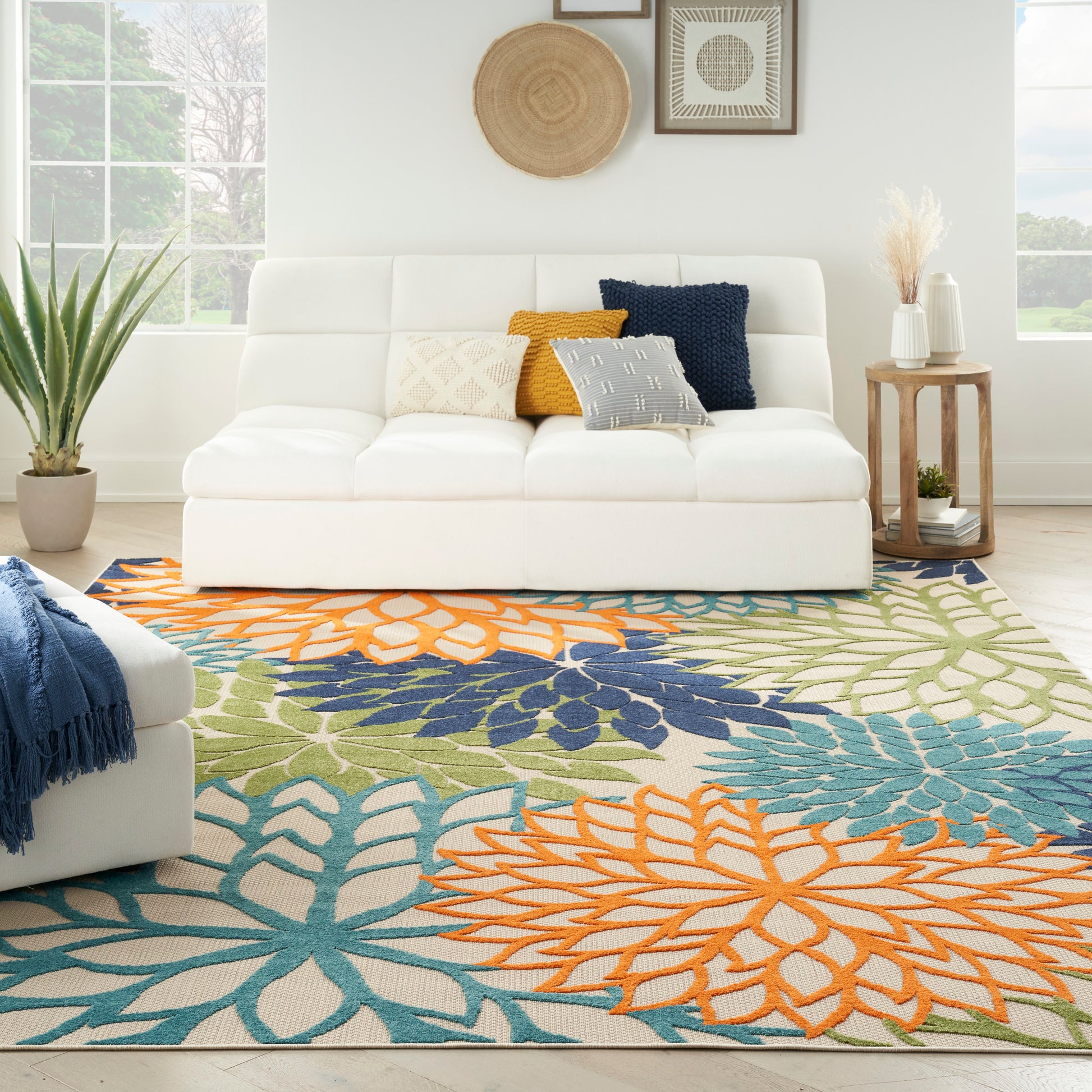 Nourison Home Aloha  Multicolor  Contemporary
