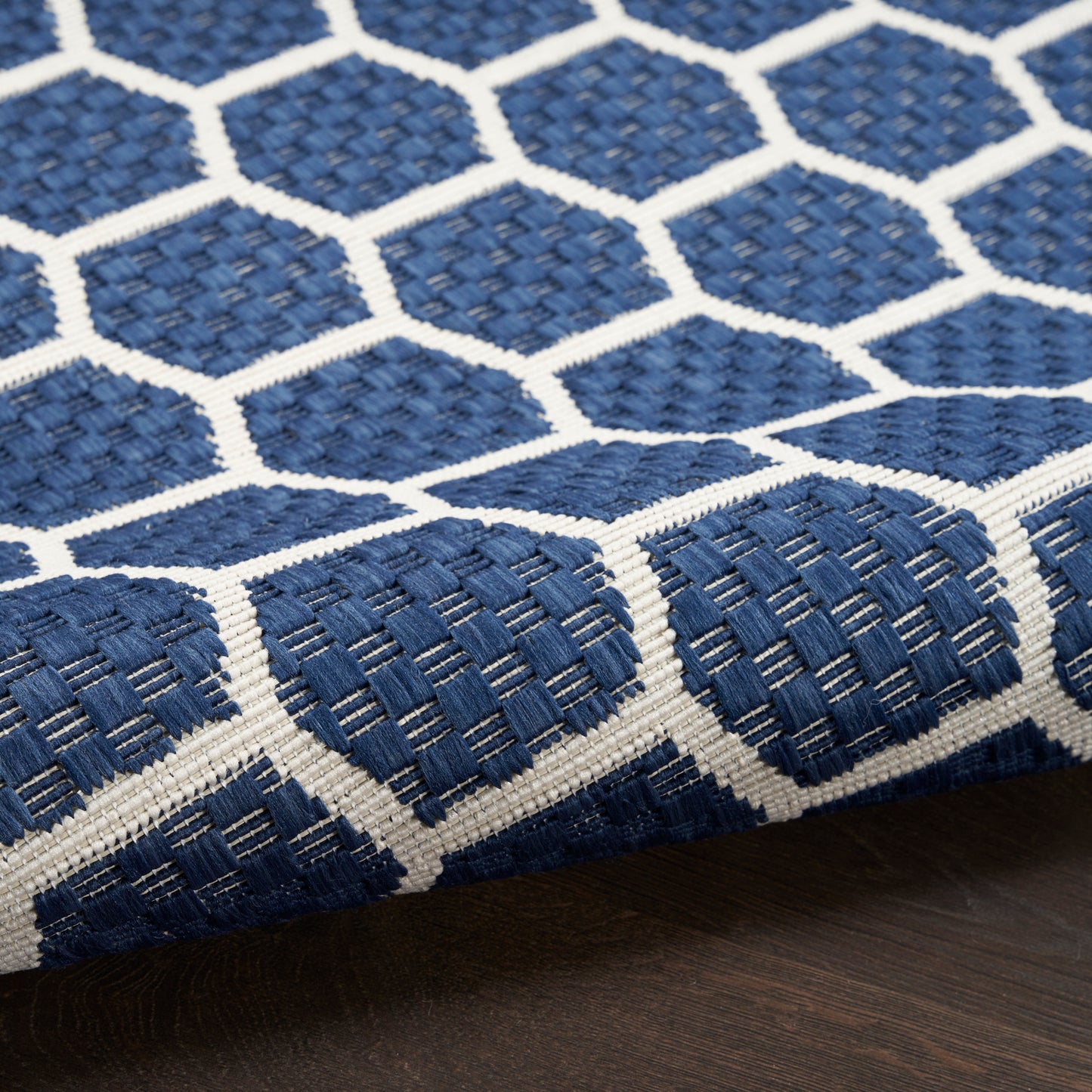 Nourison Home Twist Reversible  Navy  Contemporary