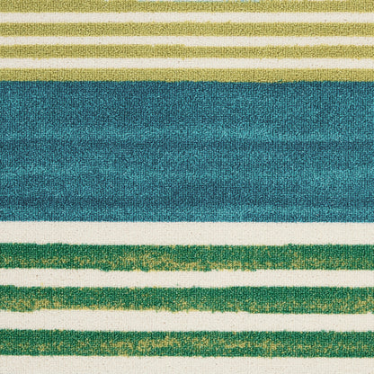 Waverly Sun N Shade  Green Teal  Contemporary
