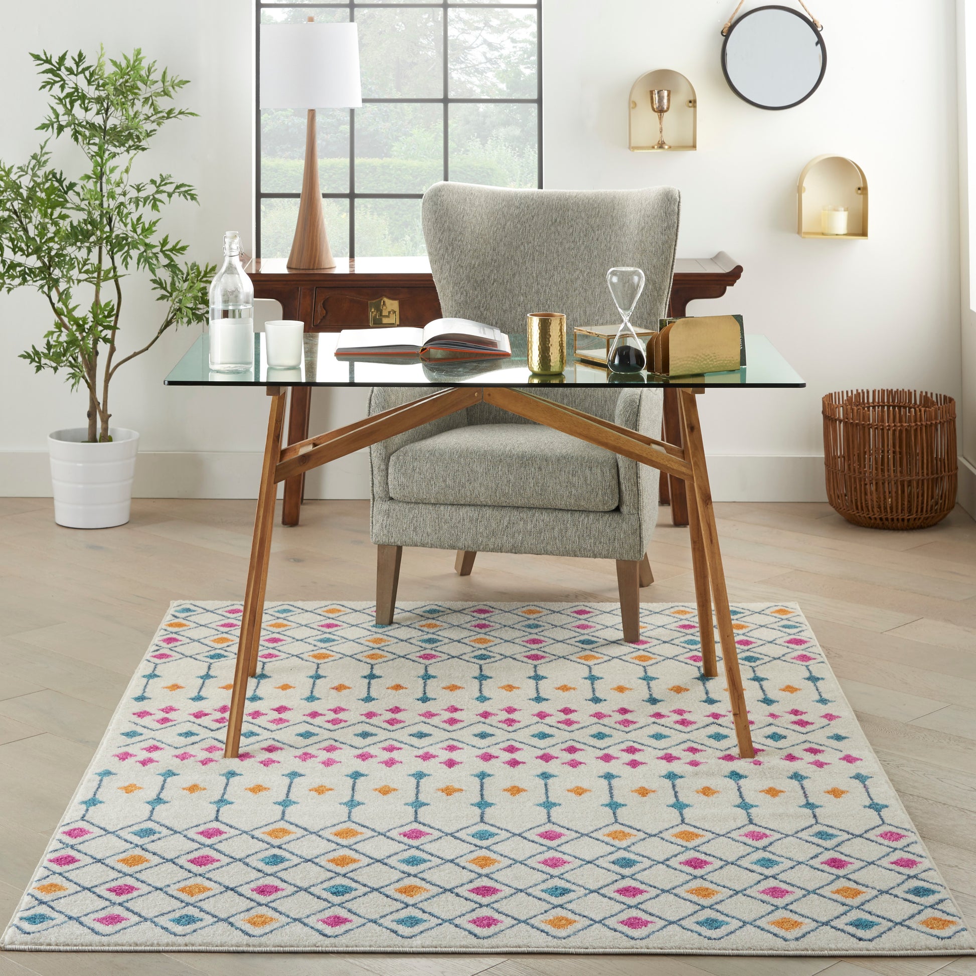 Nourison Home Passion  Ivory Multicolor  Transitional