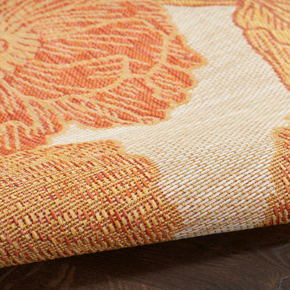 Nourison Home Garden Oasis  Coral  Contemporary