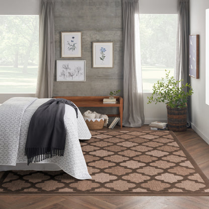 Nourison Home Easy Care  Brown  Contemporary