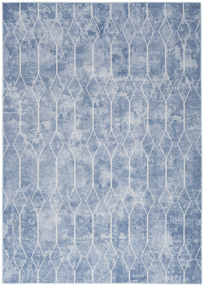 Nourison Home New Concept Washables SR107 Blue Contemporary Machine Woven Rug