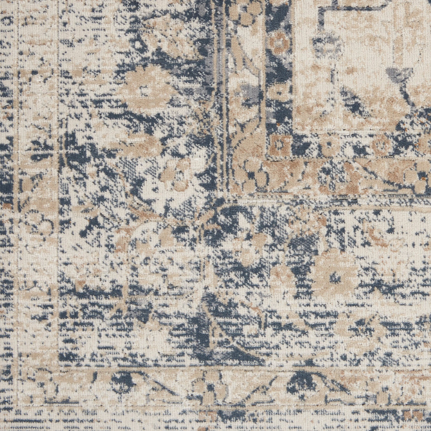 Nourison Home Malta  Ivory Blue  Traditional