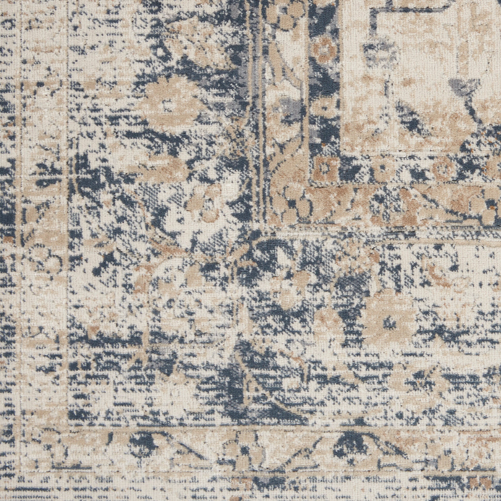 Nourison Home Malta  Ivory Blue  Traditional