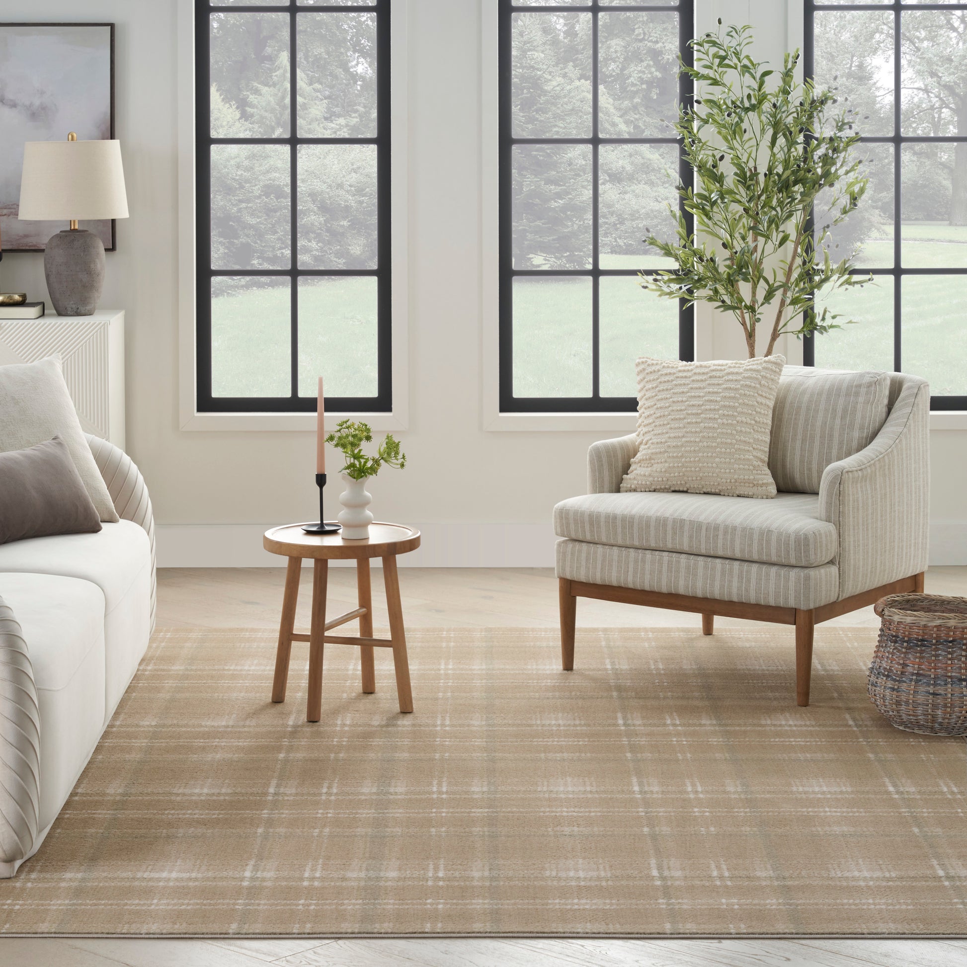 Nourison Home Grafix  Taupe  Contemporary