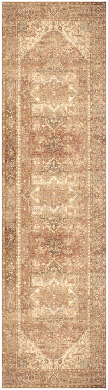 Nourison Home Vintage Washables VWS14 Gold Traditional Flat Weave Rug