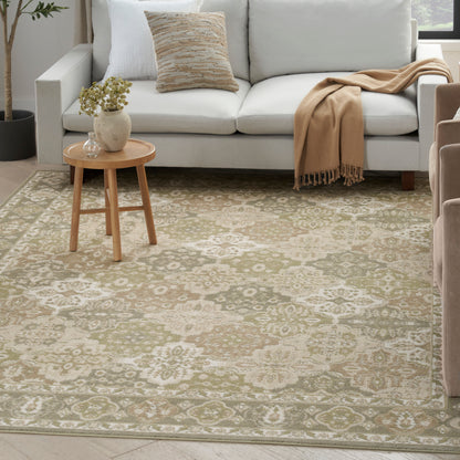 Nourison Home Grafix  Green  Traditional