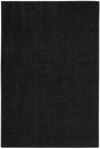 Nourison Home Nourison Essentials NRE01 Black Contemporary Power-loomed Rug